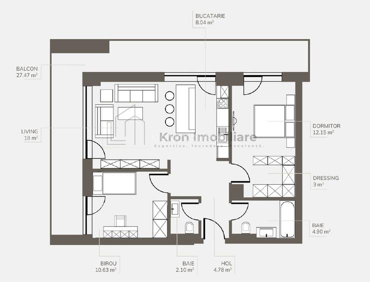 Apartament cu 2 camere PLUS - 6