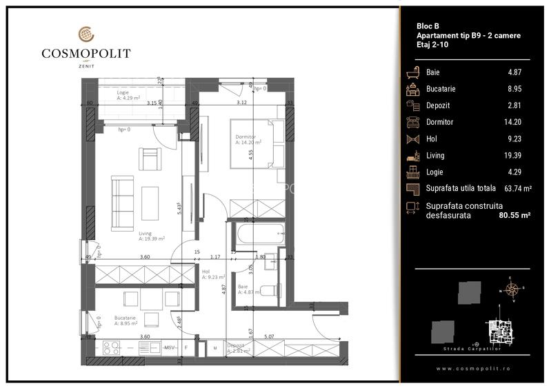 Apartament 2 camere Cosmopolit Zenit | Răcădău - 5