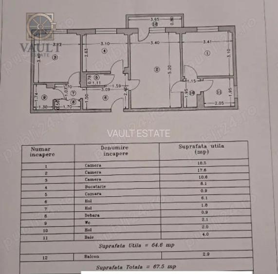 Apartament 3 camere Pantelimon-Scoala Gimnaziala 46 - 1