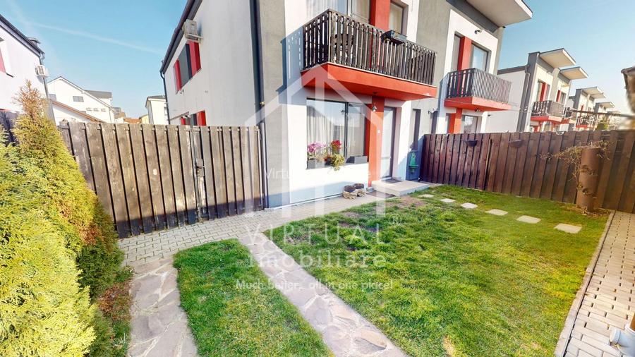 Casa de tip cvadruplex, 4 camere, 79mp utili, curte 70mp, 2 parcari - 2