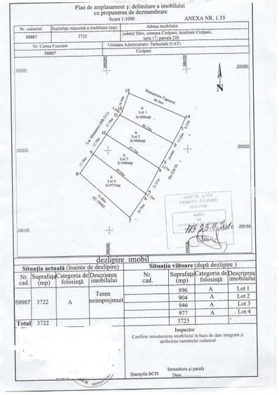 Ciolpani- Drumul Piscului patru loturi teren de la 896 mp pana la 977 mp - 9