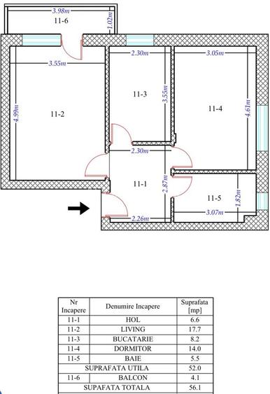 De inchiriat Apartament 2 camere - prima Inchiriere -Theodor Pallady - 14