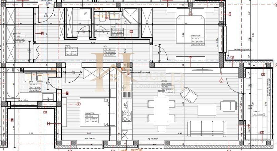 Bine Compartimentat.3 camere.Dressing.Spalatorie.BRAYTIM - 22
