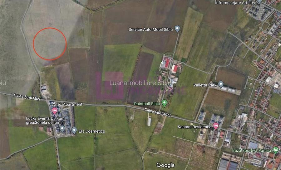 Teren intravilan in Sibiu | Calea Surii Mici | 12.400 mp | 28 euro/mp - 2