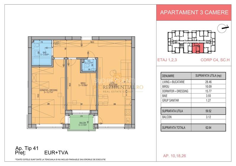 Apartament 3 camere,  stradal Soseaua Leordeni,Popesti-Leordeni, Ilfov - 1