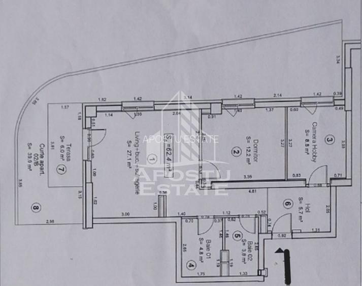 Apartament cu 3 camere de vanzare zona Tipografilor Timisoara - 1