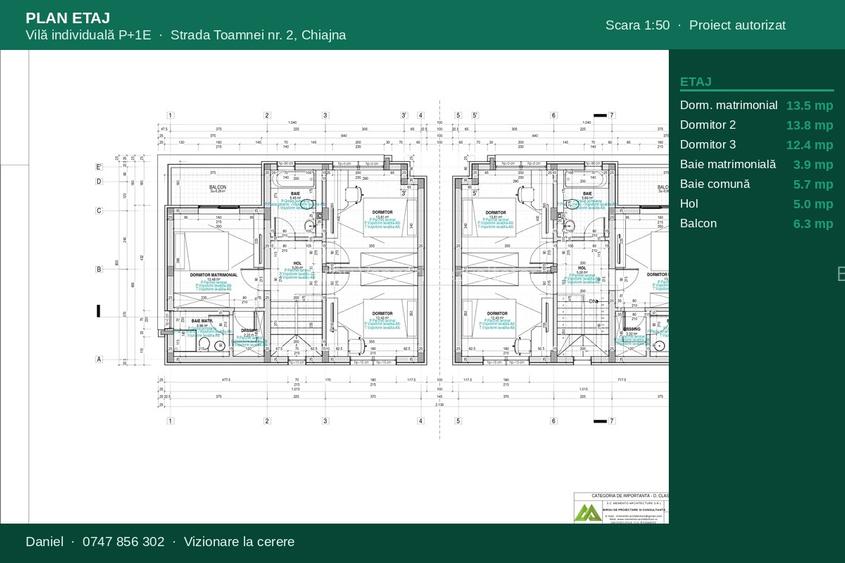 Vilă individuală P+1E  la pădurea Rosu · Curte proprie · Chiajna, Ilfov - 2