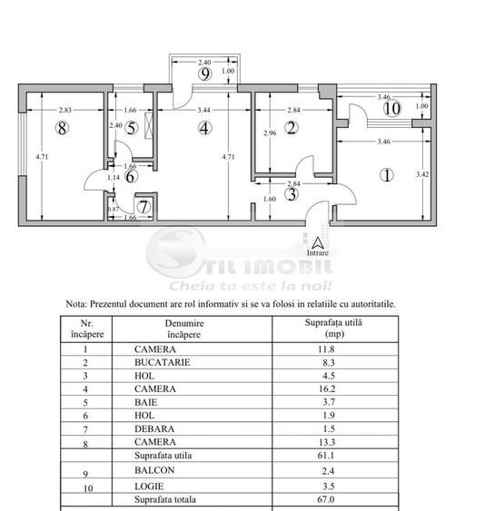 Ap 3 cam Cantemir 64mp SD, et3/4, mob+utilat, 125.000€ - 8