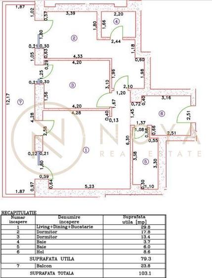 Apartament de 3 camere in zona Iancu Nicolae Cortina 126 cu parcare - 12