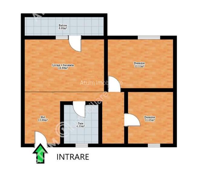 Apartament 3 camere decomandate balcon zona Turnisor din Sibiu - 7
