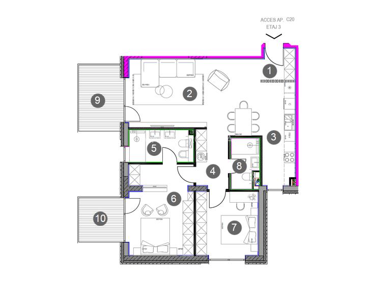Apartament spațios cu 3 camere și 2 balcoane - NOU în Sisești - 13
