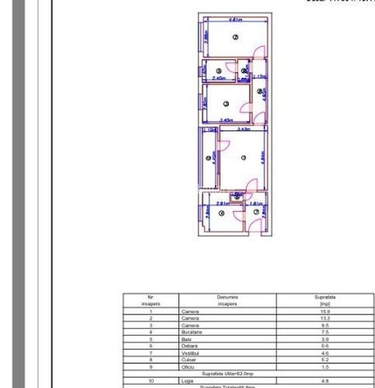 De vanzare apartament 3 camere Gorjului/Apusului A258 - 13