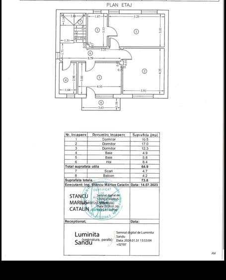 Vila  3 camere cu gradina Tunari - 12