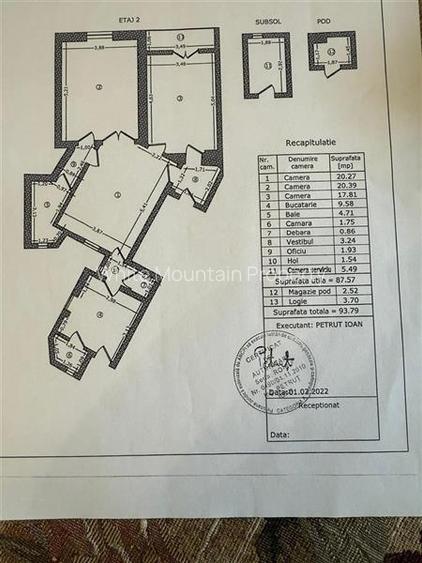 Apartament 3 camere, ultracentral, oportunitate spațiu cabinete/birouri, La - 9