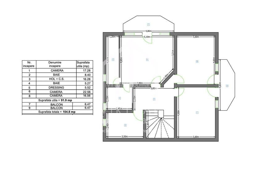 Casa individuala, 4 camere si teren de 921 mp - livada - 2