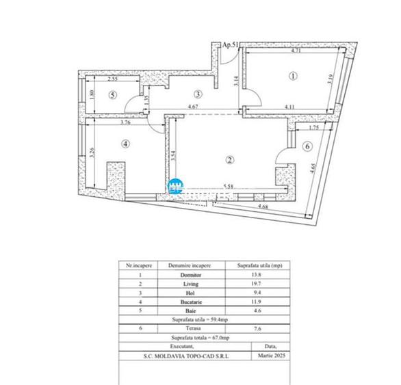 Apartament 2 camere decomandat Tatarasi SUD, bloc nou! - 3