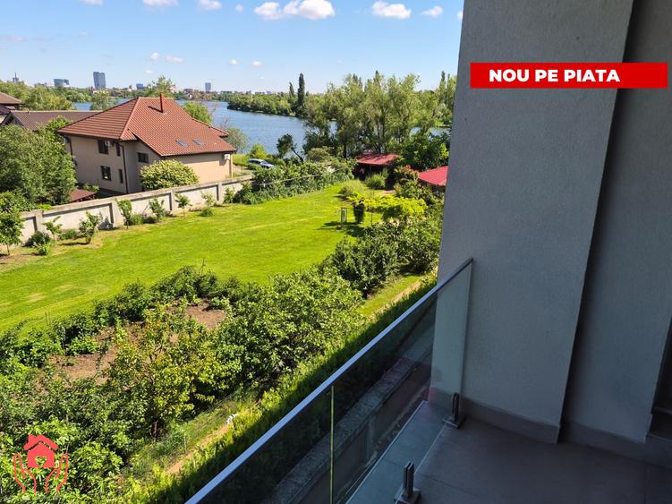 SISESTI-2 camere mobilate, 2 bai, terasa cu vedere lac, bloc boutique, parcare!