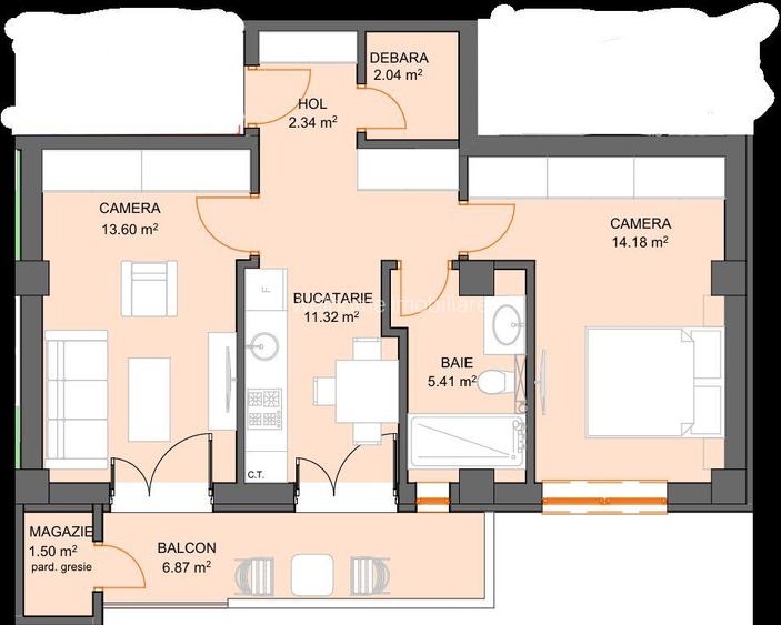 Apartament cu 2 camere si avans doar 5% - zona Doamna Stanca - Sibiu - 1