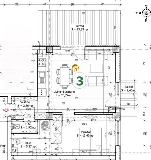 Apartament 2 camere + Curte proprie 83mp - Otopeni