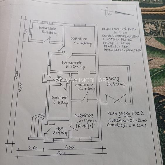 Casa demolabila  și teren 800mp cu toate utilitățile deschidere 26,5mp - 32