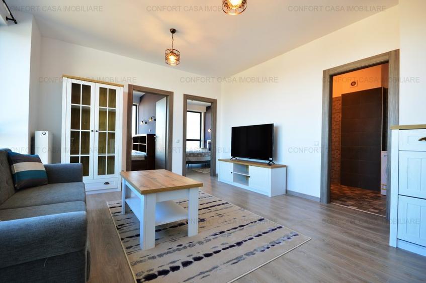 Pipera - Rond OMV, apartament 3 camere, mobilat modern, centrala proprie
