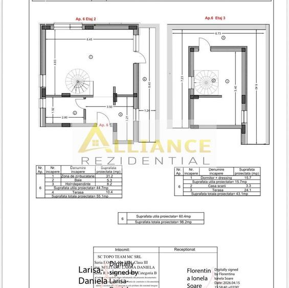 Apartament 2 camere - Biruintei - Popesti Leordeni