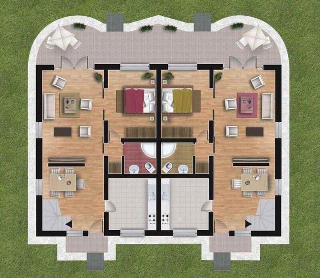 Duplex in complexul Aria Residences Corbeanca mobilat si utilat COMISION 0%