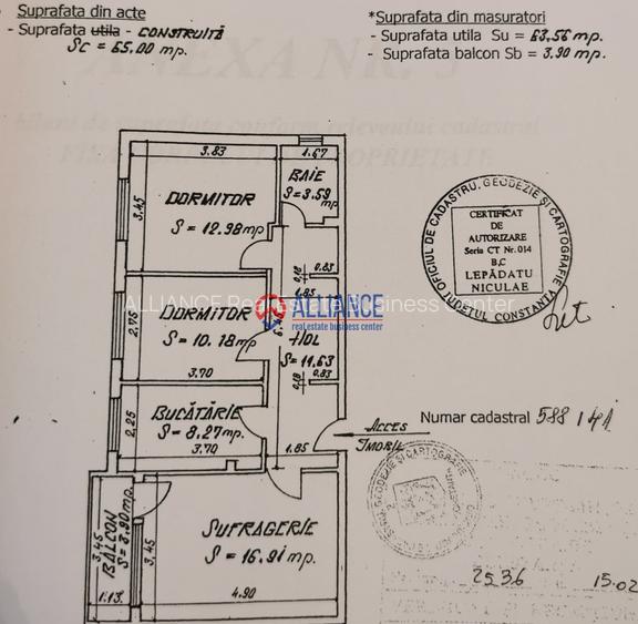 Apartament 3 camere decomandat | Vedere spre lac | Tomis Nord – Piața - 11