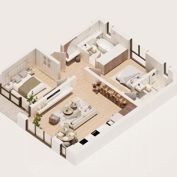 Apartament 3 Camere | 66 mp utili | Etaj 3 | Parcare inclusă