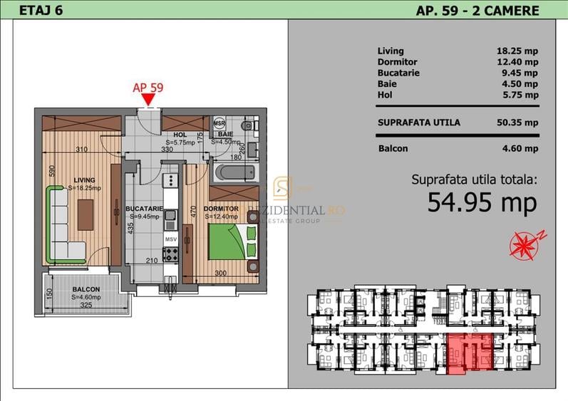 Apartament decomandat cu 2 camere de vanzare, bloc nou - Sectorul 4