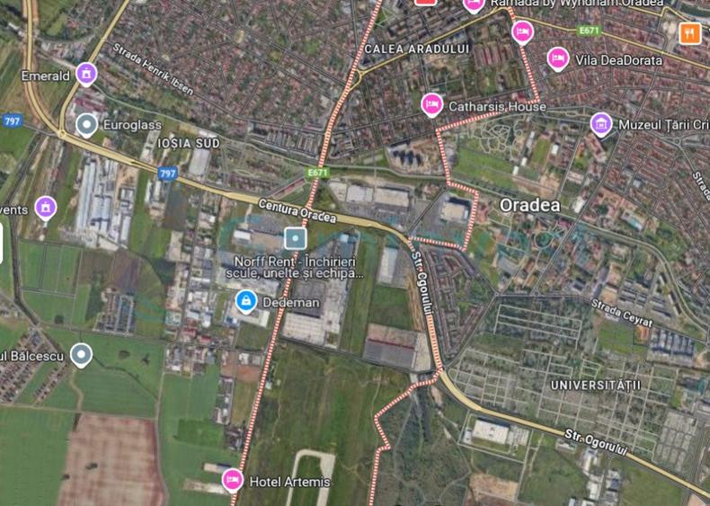Teren destinatie mixta, comercial si industrial, zona Calea Aradului, Oradea