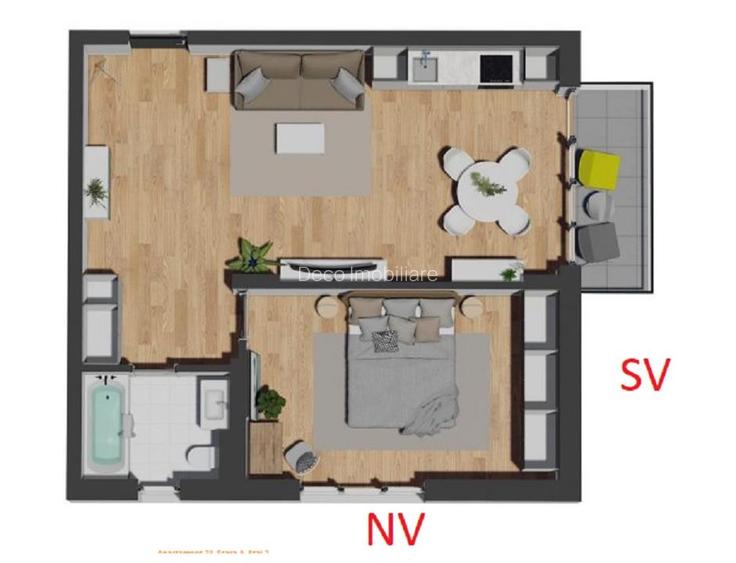 Apartament 2 camere 57.5 mp si balcon 4 mp, zona Vivo - 15
