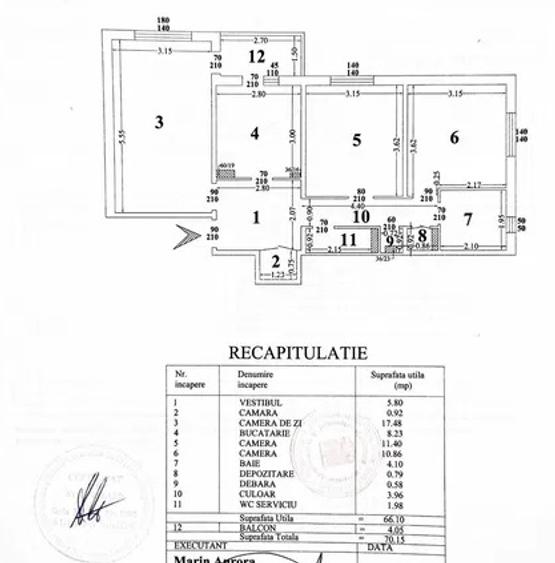 Apartament 3 camere, 70 mp, mobilat și utilat, lângă Mega Mall - 8