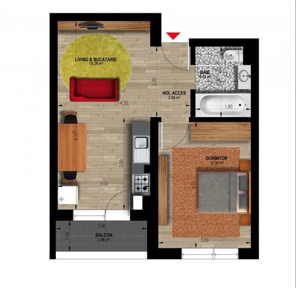 Apartament 2 camereDirect Dezvoltator Weiner 12 Residence Militari
