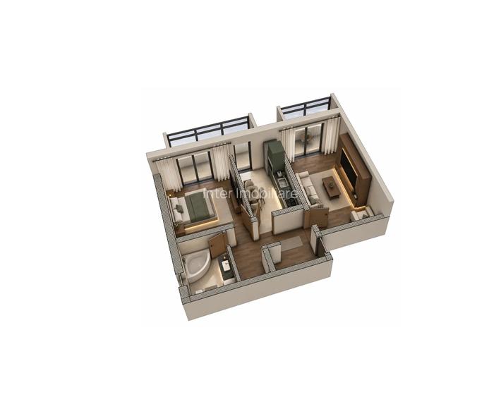 Apartament cu 2 CD Valea Adanca - Mega image  COD 163249 - 4