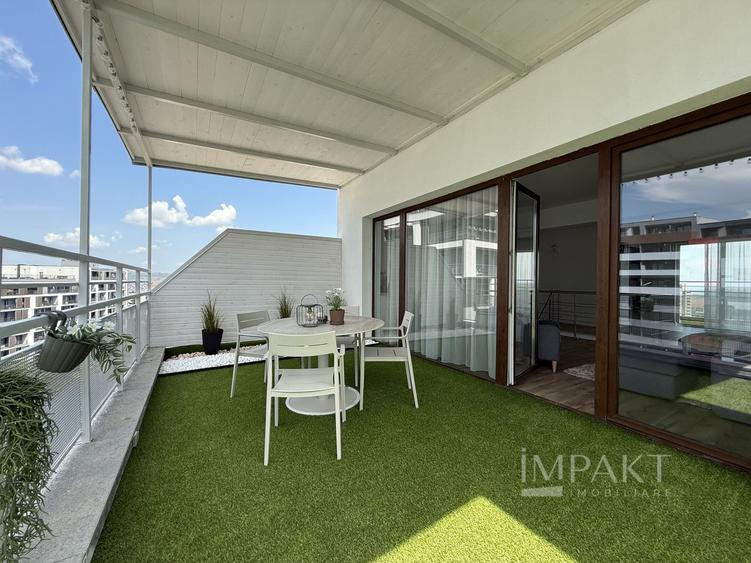 Penthouse pe doua niveluri cu 5 camere in cartierul Buna Ziua!