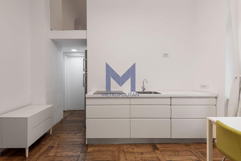 Apartament-galerie la kilometrul zero | 2 camere + mezanin, 2 băi