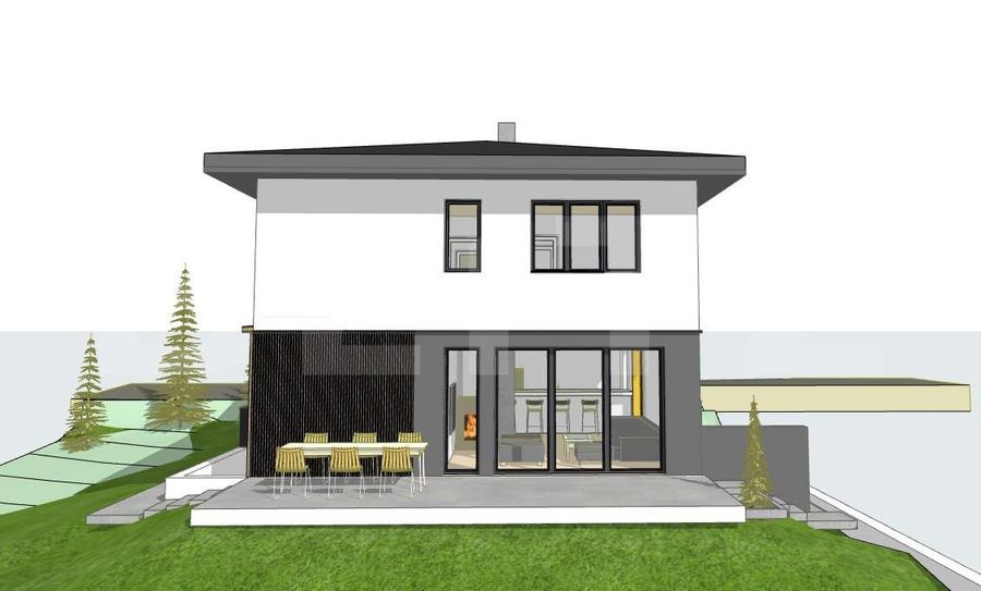 Casa 191 mp la rosu, teren 550 mp, zona profi, vedere panoramica