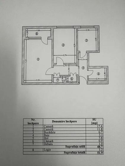 Apartament 2 camere-decomandat-zona Titan