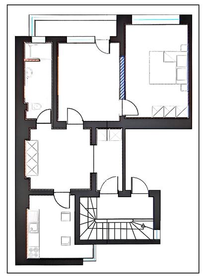 🙋 Centru🔸 2 Camere 66m² Mobilat Utilat Centrala pe Gaze Etaj 1