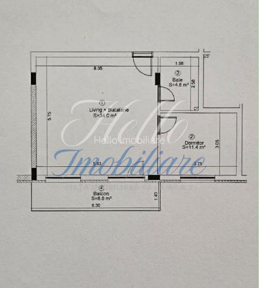 Apartament cu 2 camere 55.2 mp balcon 8.8mp in Floresti zona Fagului - 5