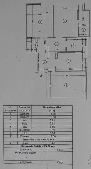Apartament 3 camere-Dacia-Bicaz-etaj 3