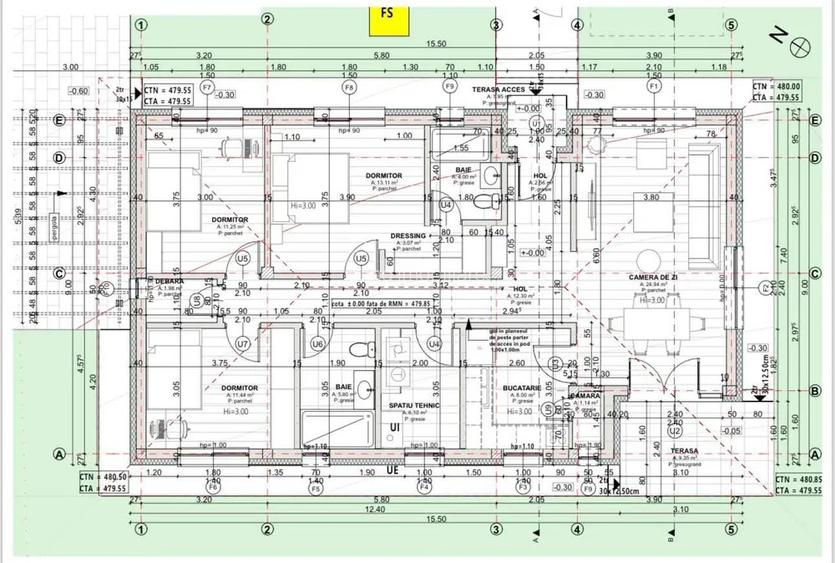 Casa individuala, 170 mp, pe un singur nivel, 300 mp curte, zona Profi Chinteni - 8