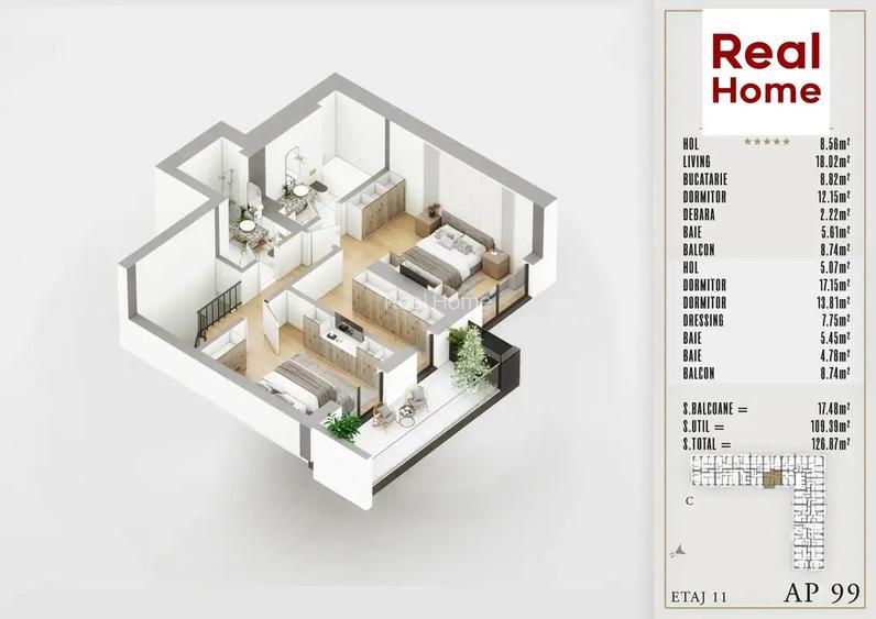 4 Camere DUPLEX Premium Izolatie Fonica Pallady STB 8 Min Predare 2025 - 8
