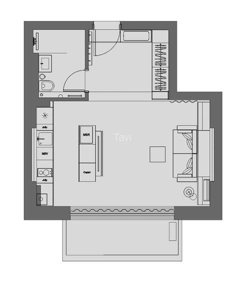 Studio modular 40mp, complex "President" + loc parcare subteran (opțional) - 14