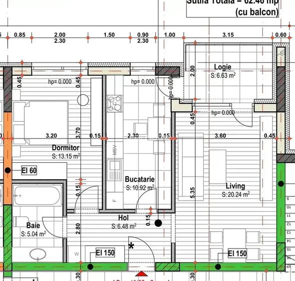 Apartament 2 camere / Ozana 1 Decembrie 1918 / Spatios / Logie / NOU - 4