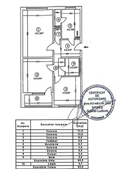Kaufland Alexandriei, apartament 3 camere decomandat - 19