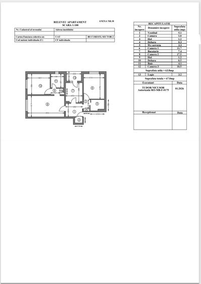 Piața Delfinului, 2 băi, vedere LAC,  3/8, bucat. separ., 1984 - 1