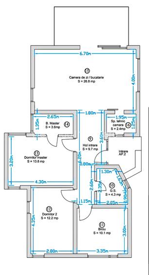 Duplex premium, 4 camere, 83 mp utili, 300 mp teren - Dumbravita - 17