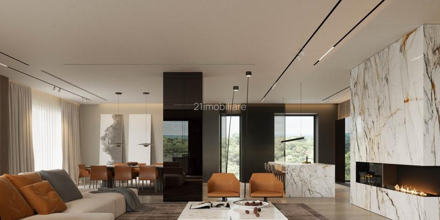 Penthouse 5 camere, lux, 358mp, terasa 84 mp, living spectaculos, langa Stejarii - 8